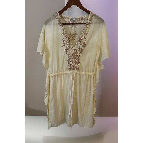 Free People Beach Cover Light Yellow Size 2 NWOT - Picture 1 of 7